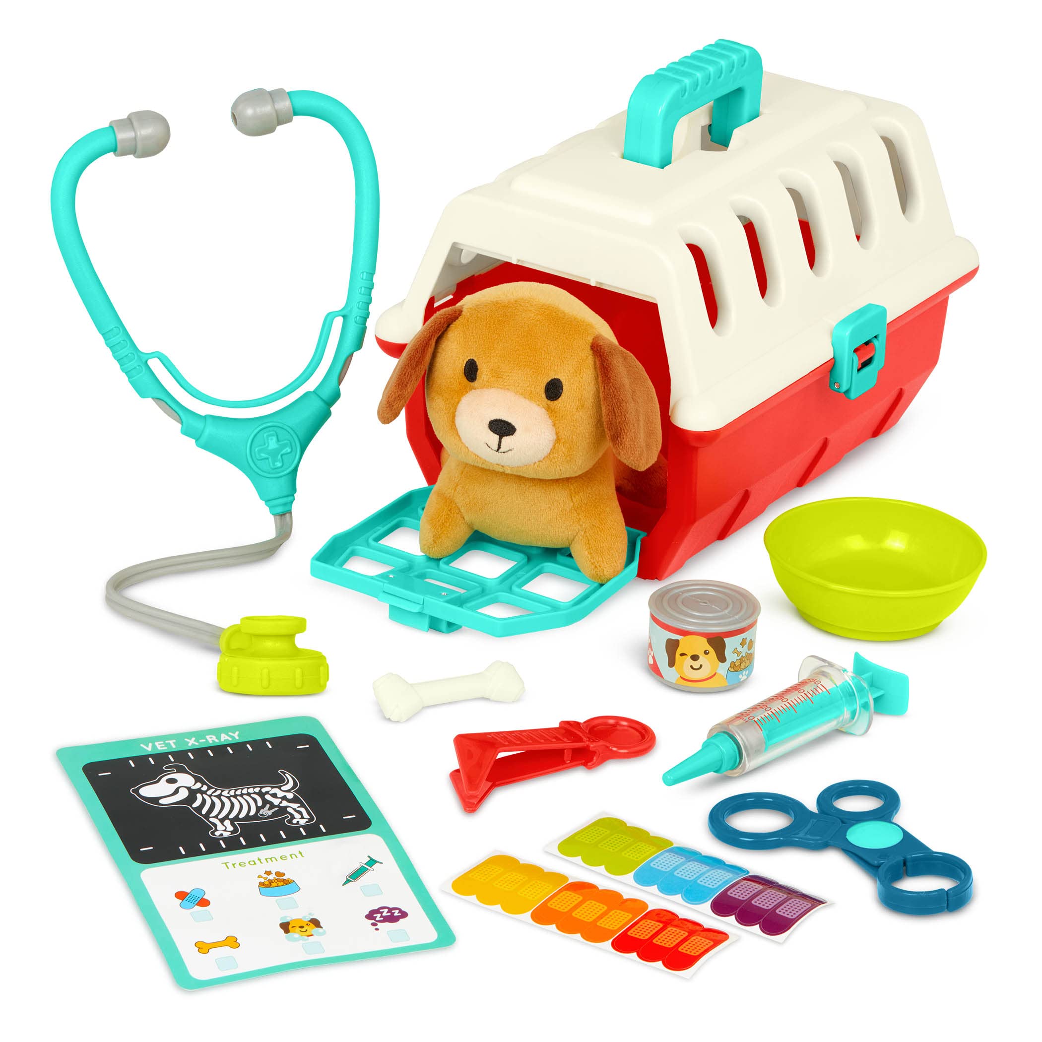 Mini Veterinario Battat De Vet Playset Con Perro De Peluche Y Transportín De Más De 2 Años - Venta Internacional.