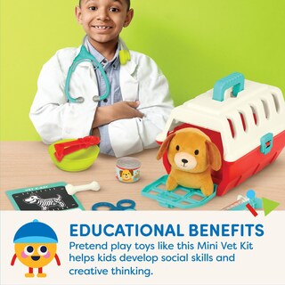 Foto 3 | Mini Veterinario Battat De Vet Playset Con Perro De Peluche Y Transportín De Más De 2 Años - Venta Internacional.