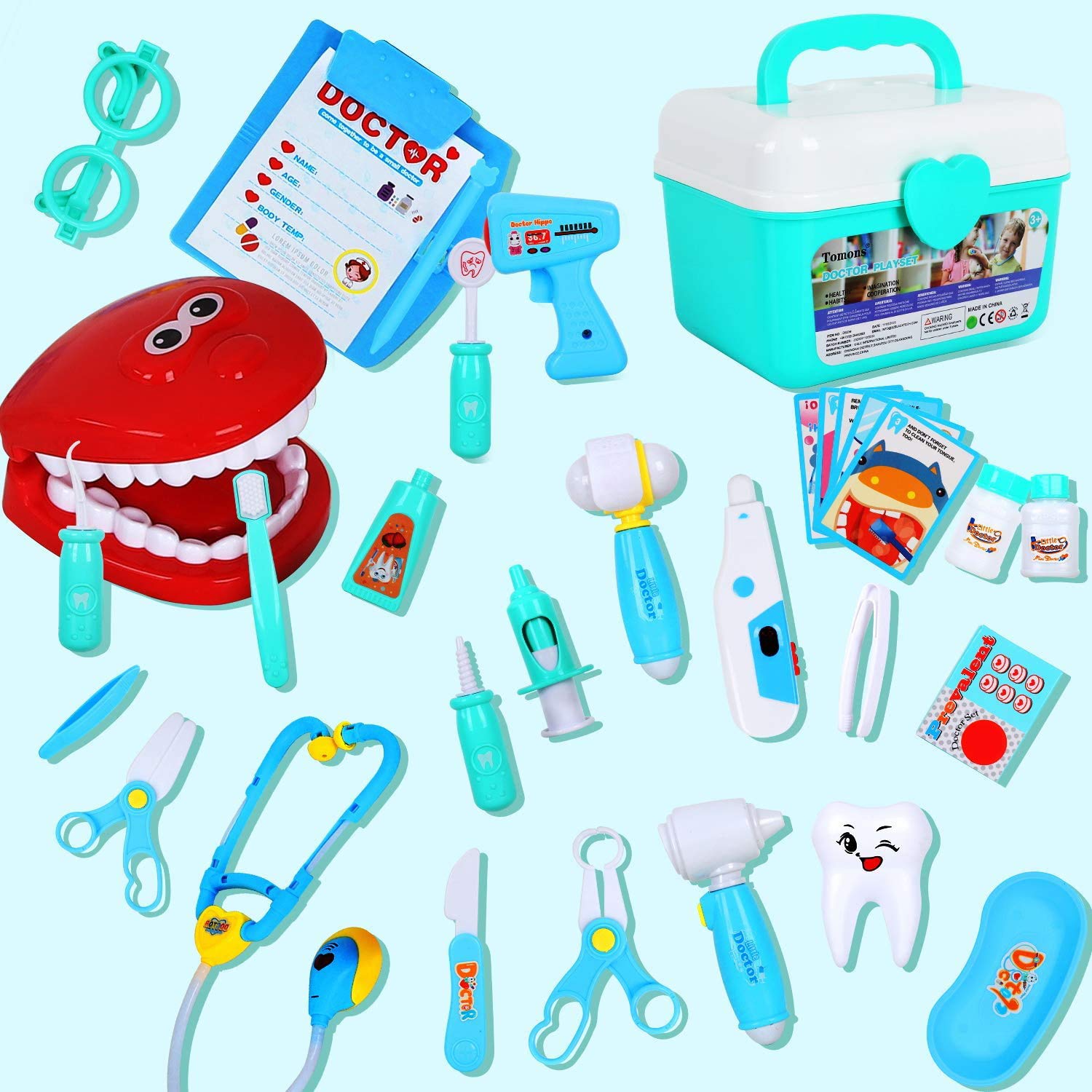 Foto 5 pulgar | Juego De Juegos De Simulación Tomons De Doctor Kit Para Niños Con 38 Piezas - Venta Internacional.