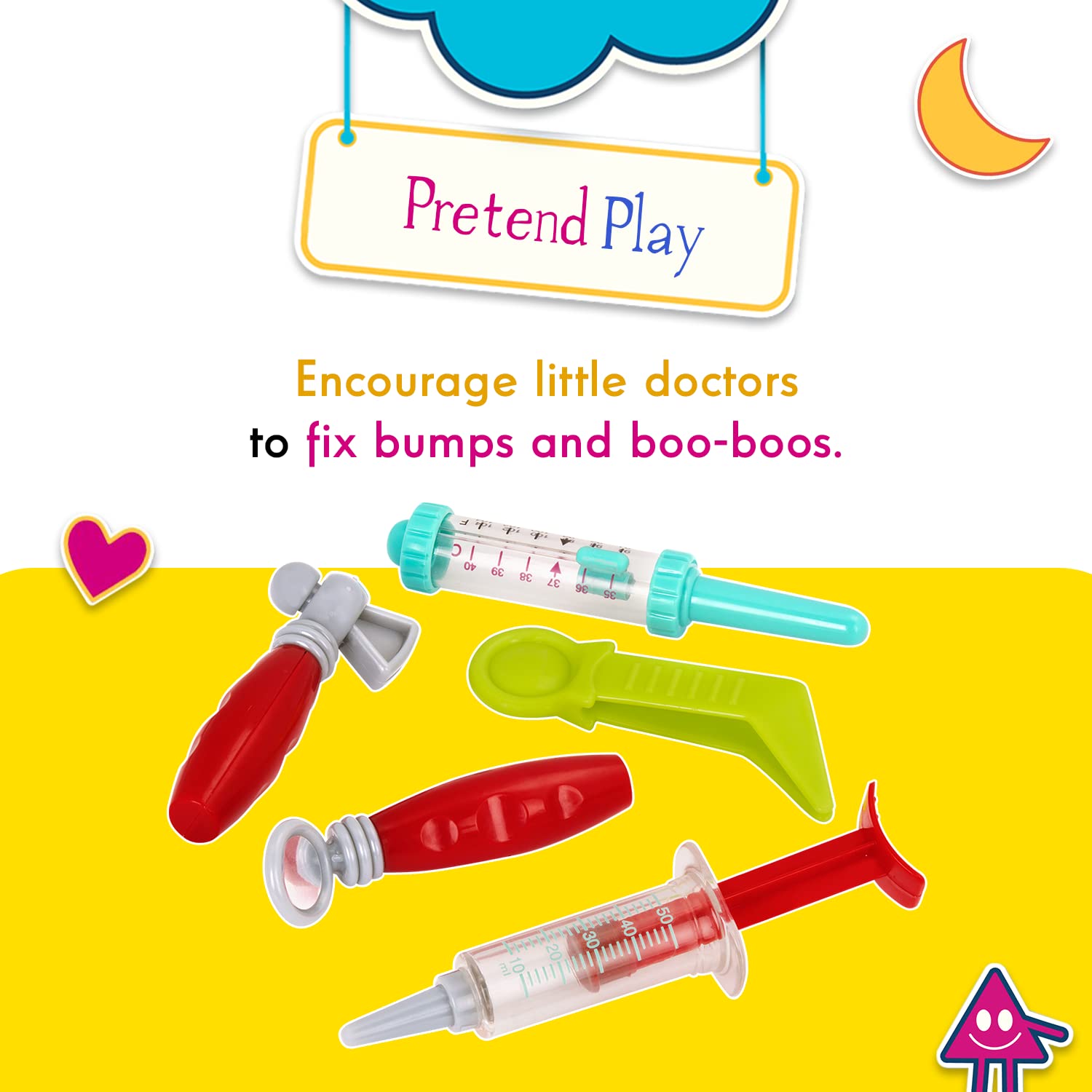 Foto 5 pulgar | Set Doctor Battat Pretend Play De 10 Piezas Con Funda De Transporte Para Más De 3 - Venta Internacional.