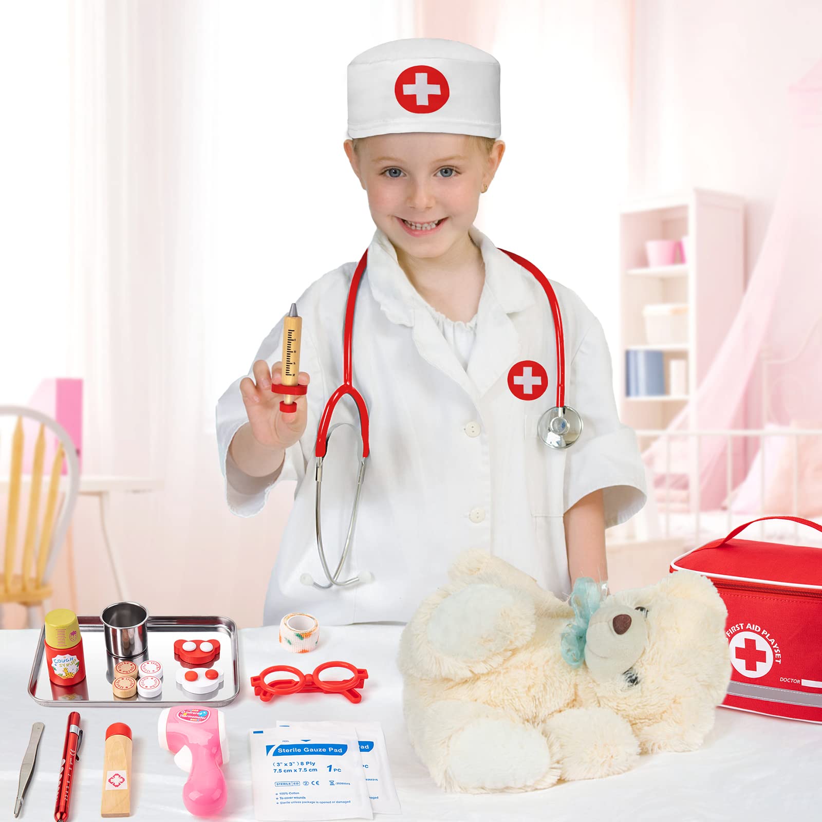 Foto 3 pulgar | Kit Médico Efo Shm Para Niños De 3 A 5 Años Con Estetoscopio, 34 Unidades - Venta Internacional.