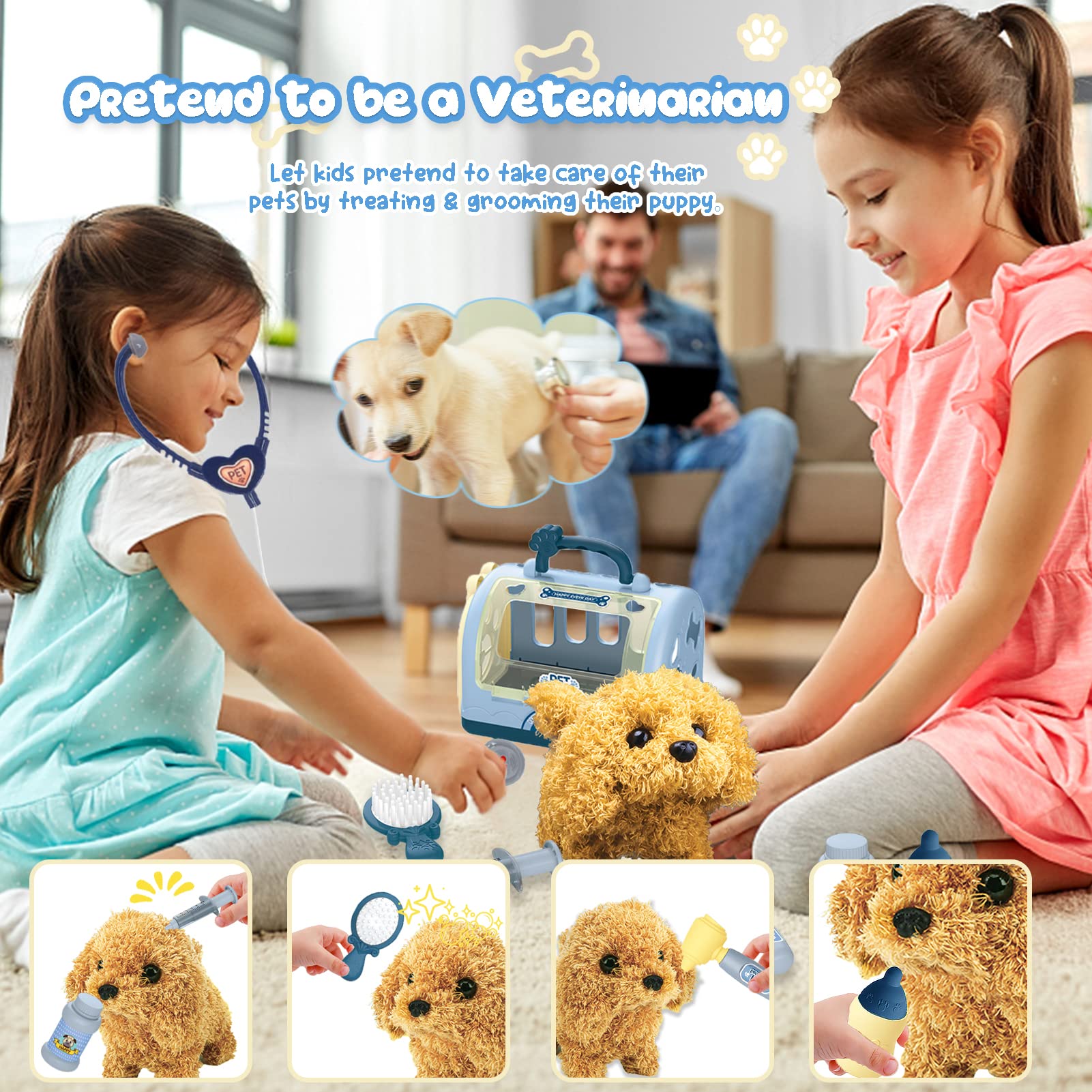 Foto 5 pulgar | Juguetes Para Perros Pet Care Playset Teuvo Robot Con Kit Veterinario Para Niños - Venta Internacional.