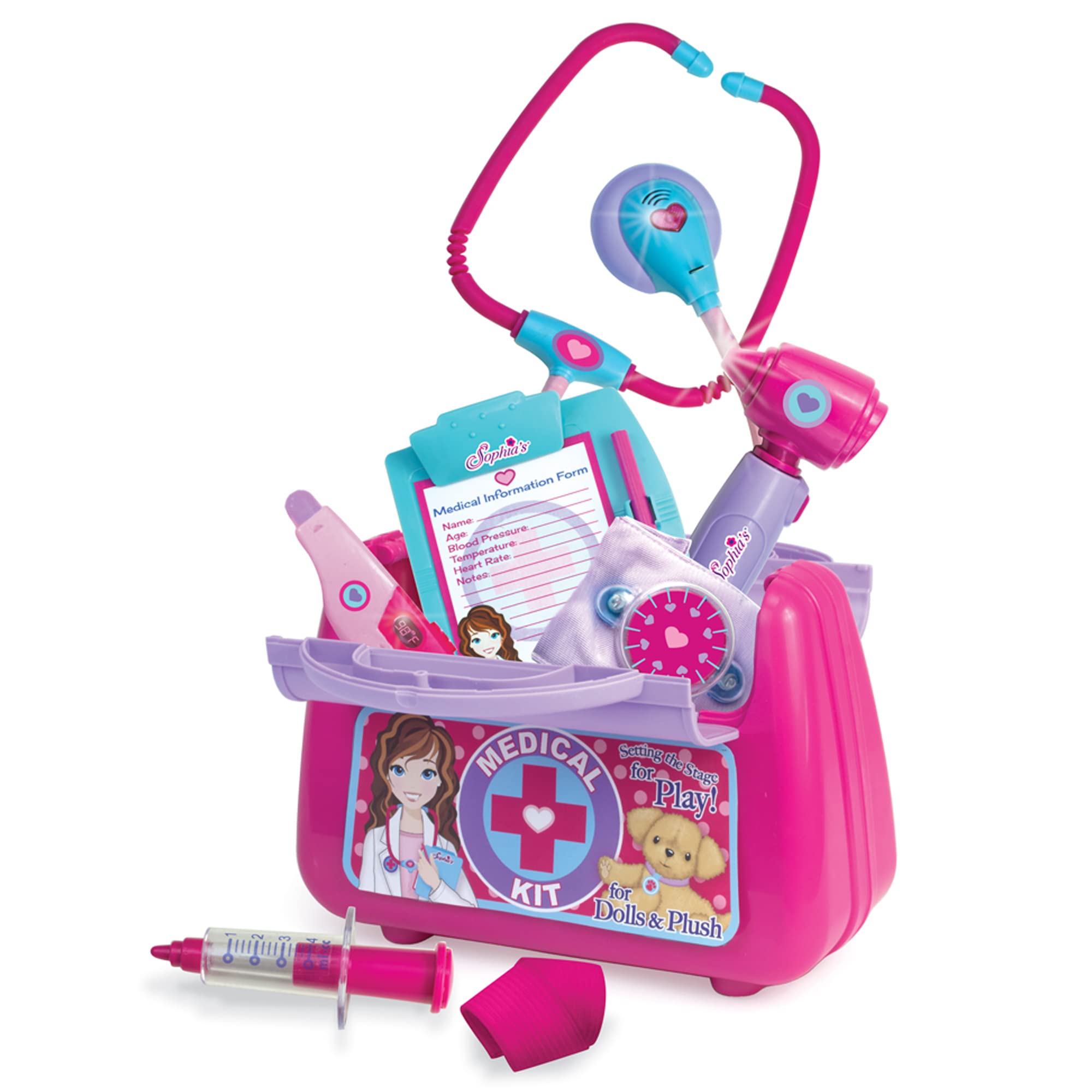 Kit Médico Sophia's Doll De 18 Pies Con Estetoscopio, Brazalete Y Otoscopio - Venta Internacional.