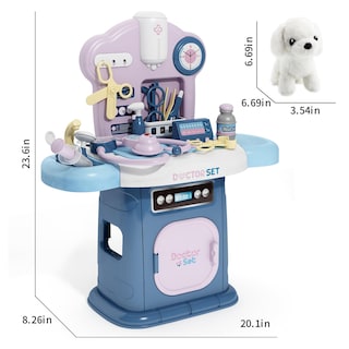 Foto 6 | Juguete Doctor Kit Jovow Para Niños Con Muñeco De Perro, Estetoscopio, 26 Unidades - Venta Internacional.