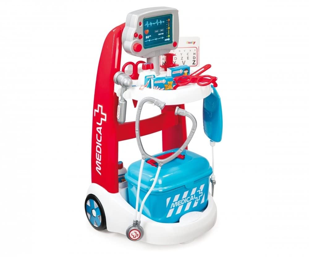 Foto 2 pulgar | Carrito Playset Smoby Roleplay Doctor De Playset Con 16 Accesorios - Venta Internacional.