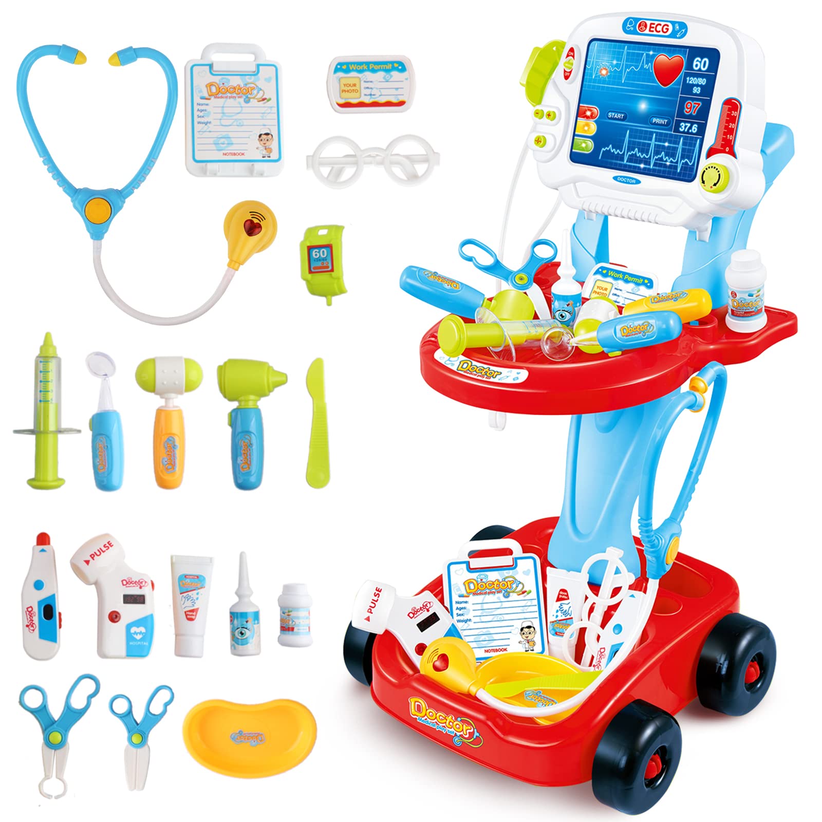 Kits Médicos Para Niños Deao Toys Pretend Play Con 17 Accesorios - Venta Internacional.