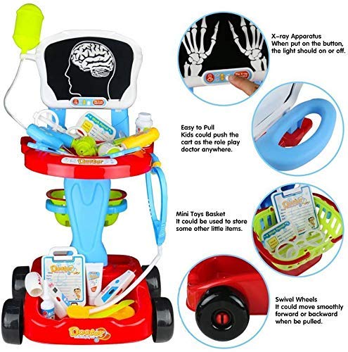 Foto 4 pulgar | Juguetes De Dentista Doctor Kit Fajiabao Doctor Cart Para Niños De 3 A 5 Años - Venta Internacional.