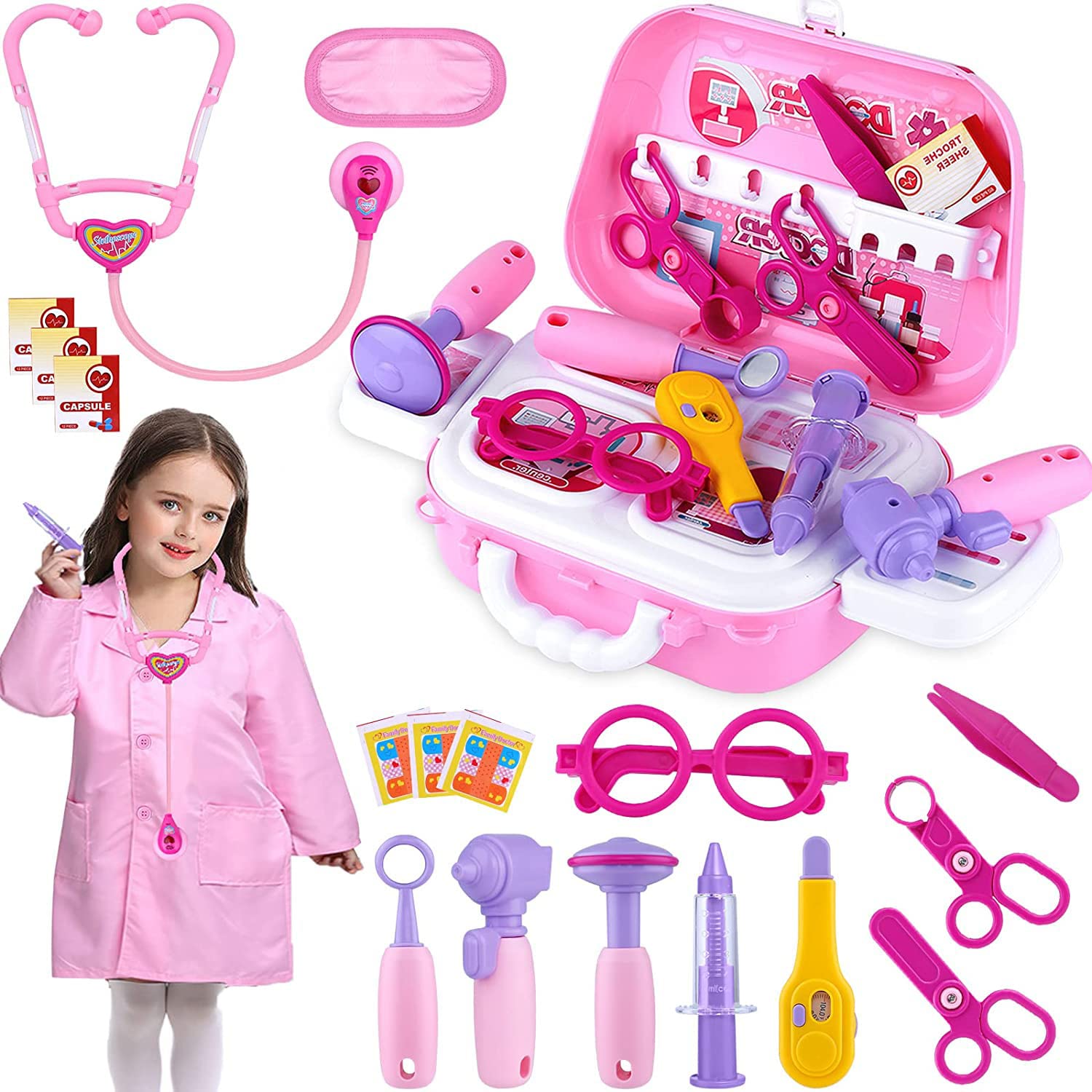 Kit Toy Doctor Tepsmigo Para Niñas Con Funda De Transporte Y Coste De Enfermera - Venta Internacional.