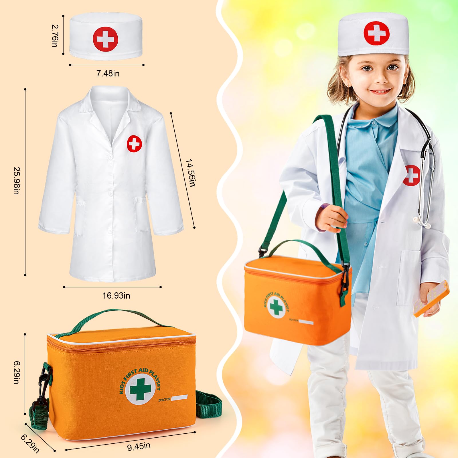 Foto 7 | Kit Médico Efo Shm Para Niños De 3 A 5 Años Con Estetoscopio, 34 Unidades - Venta Internacional.