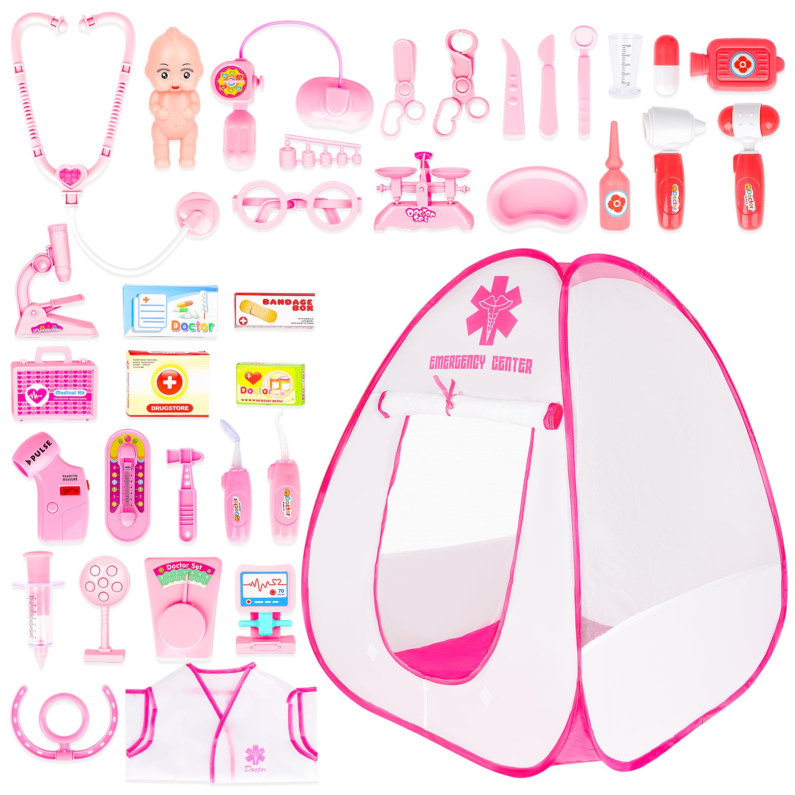 Kit Médico Y Juguete De Dentista Play Tent Deao Para Niños, 35 Unidades - Venta Internacional.