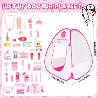 Foto 5 | Kit Médico Y Juguete De Dentista Play Tent Deao Para Niños, 35 Unidades - Venta Internacional.