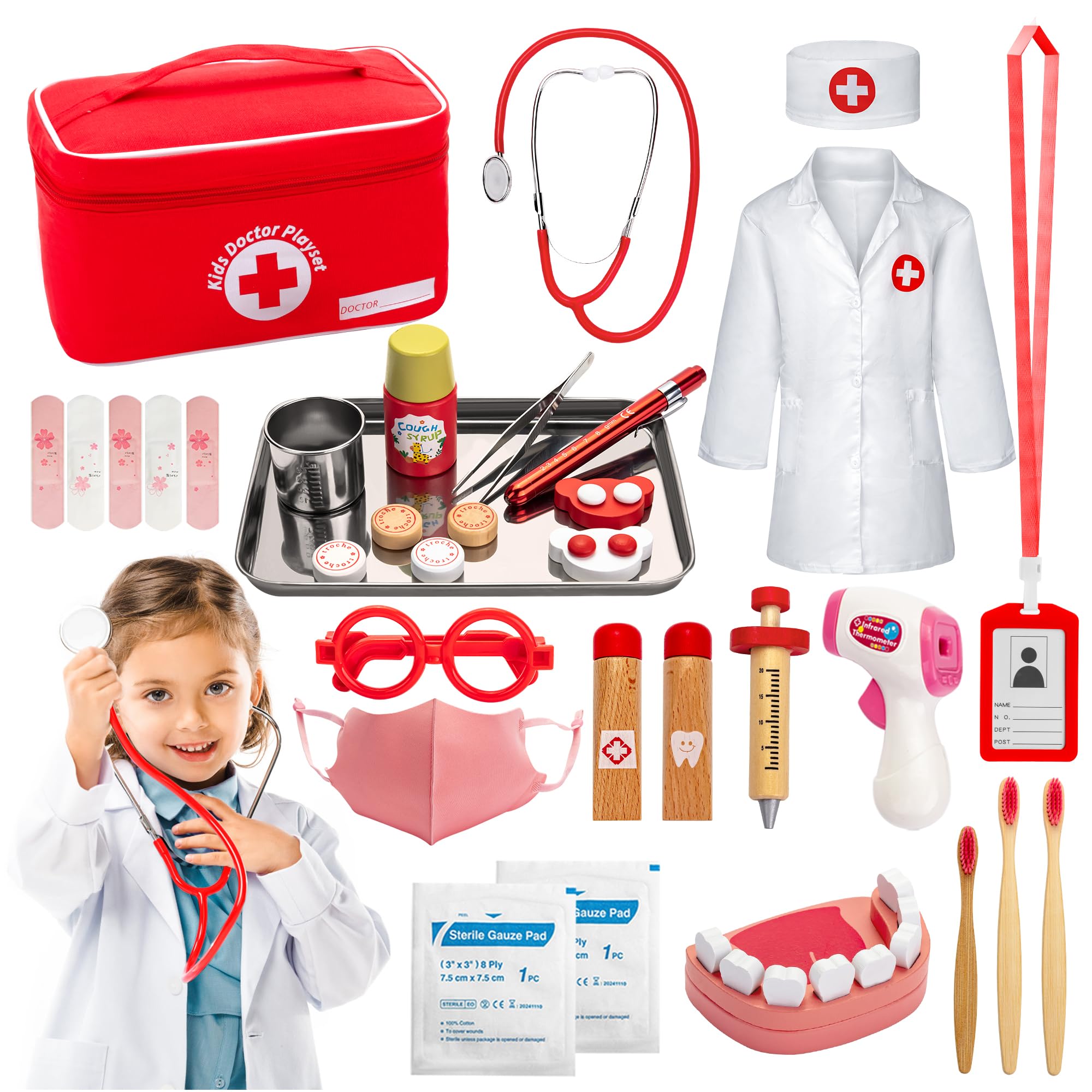 Kit Médico Kodatek Para Niños Con Disfraz De Médico Y 34 Accesorios - Venta Internacional.