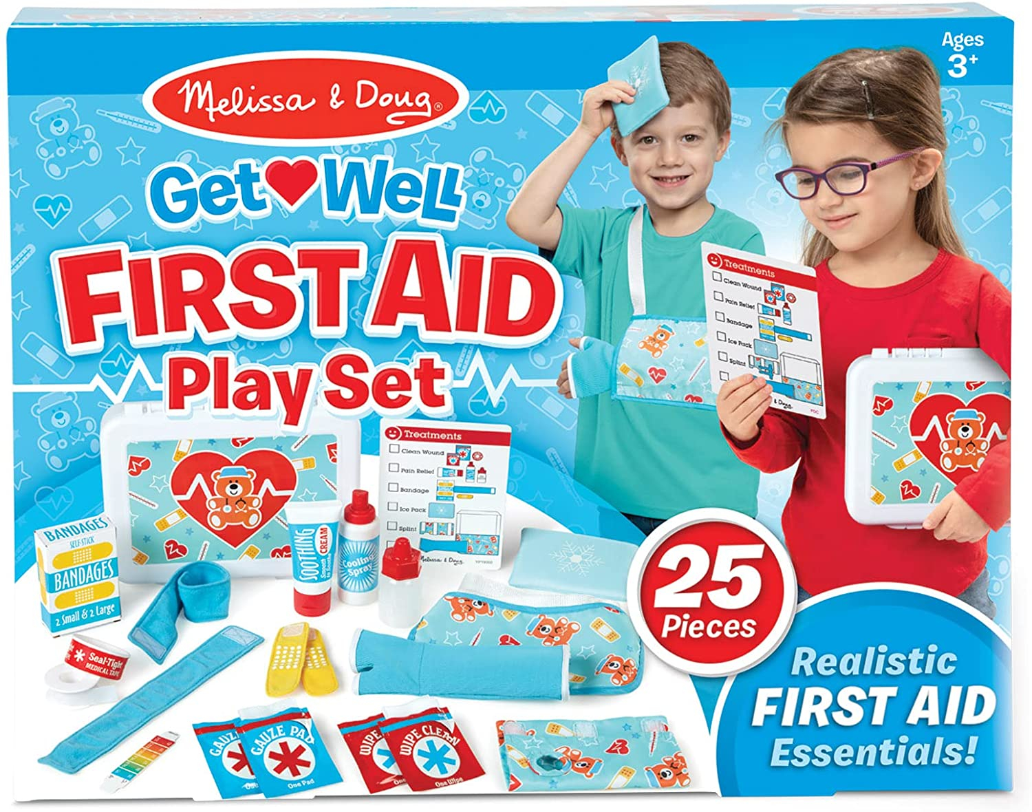 Foto 2 pulgar | Set de Juego Melissa & Doug Kit de Primeros Auxilios Get Well 25 Piezas - Venta Internacional