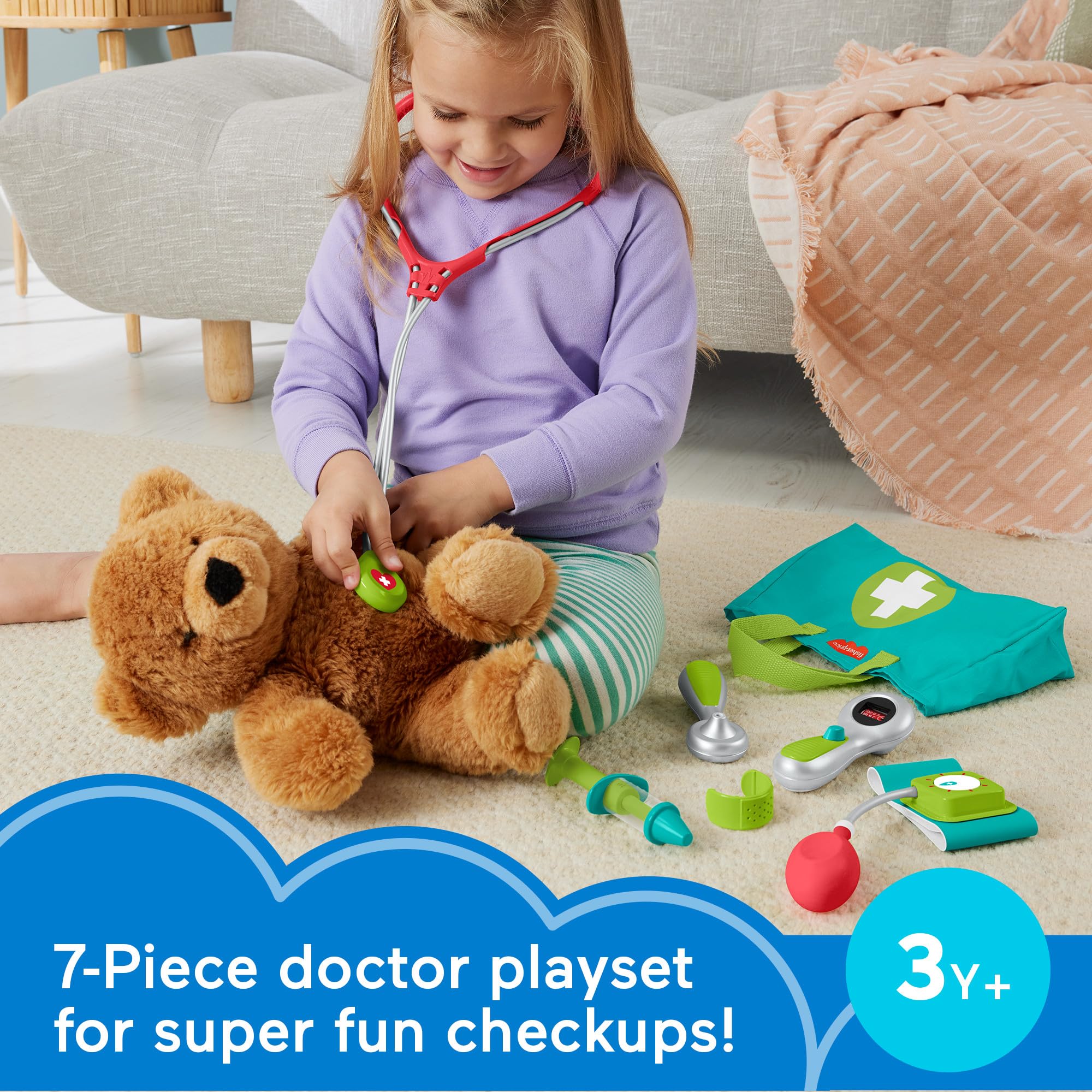 Foto 3 pulgar | Kit Médico Toy Fisher-price Preescolar 7 Piezas - Venta Internacional