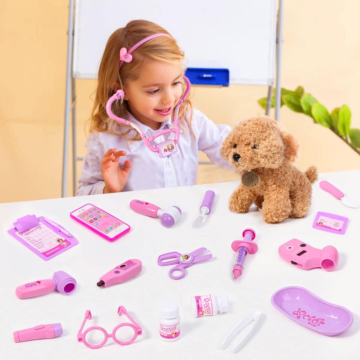 Foto 7 pulgar | Juguete Doctor Kit Meland para Niñas Con Juguete Para Perros Y Bolsa De Transporte - Venta Internacional