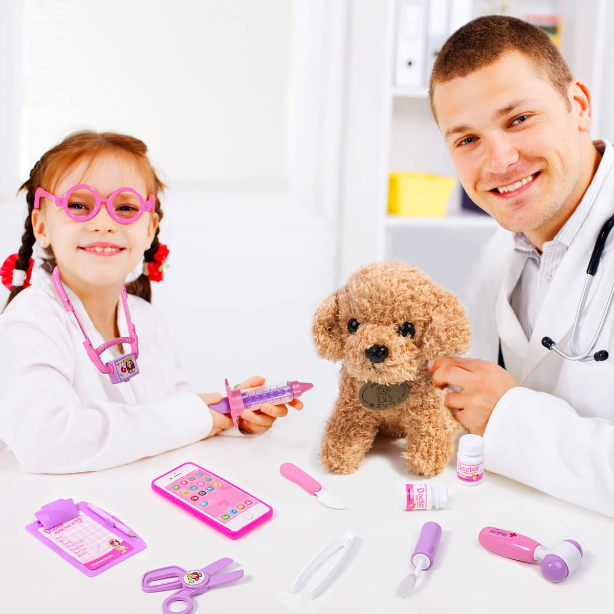 Foto 8 pulgar | Juguete Doctor Kit Meland para Niñas Con Juguete Para Perros Y Bolsa De Transporte - Venta Internacional