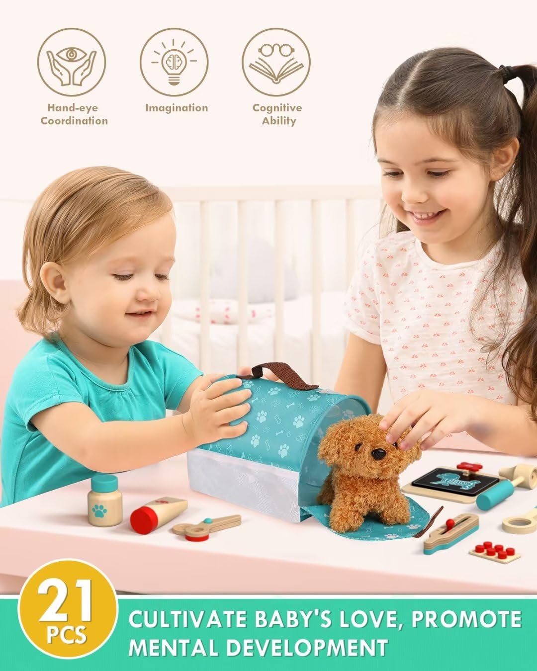 Foto 4 pulgar | Set De Juego Doctor Kit Lehoo Castle Vet Con Bolsa Para Perros Para Niños De 3 A 8 Años - Venta Internacional.