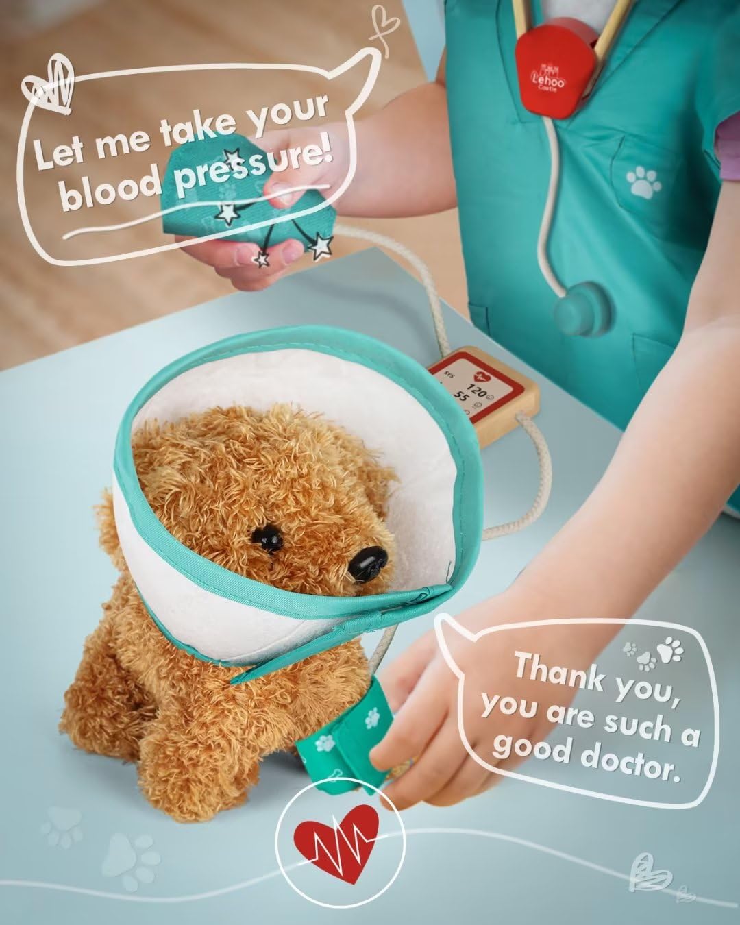 Foto 6 pulgar | Set De Juego Doctor Kit Lehoo Castle Vet Con Bolsa Para Perros Para Niños De 3 A 8 Años - Venta Internacional.