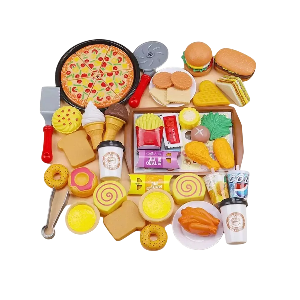 Foto 1 | Juego De Elementos De Cocina, Juguetes De Comida Para Niños Colores