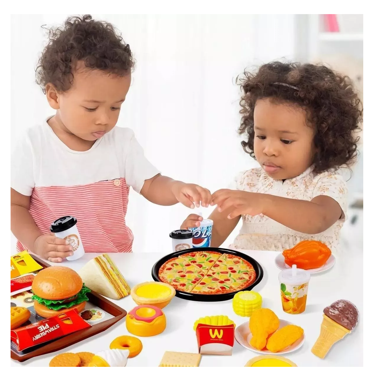 Foto 5 pulgar | Juego De Elementos De Cocina, Juguetes De Comida Para Niños Colores