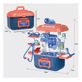 Foto 2 | Juguetes De Doctor Medicina Rol Para Niños Con Caja 33 Pcs, Blanco/azul