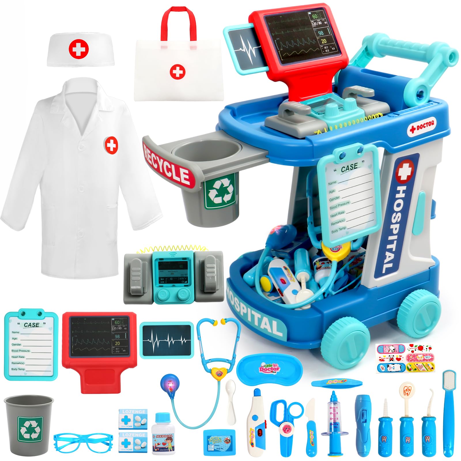 Foto 2 pulgar | Kit Médico Fajiabao Para Niños De 3 A 5 Años, Juego De Simulación Con 28 Piezas - Venta Internacional.