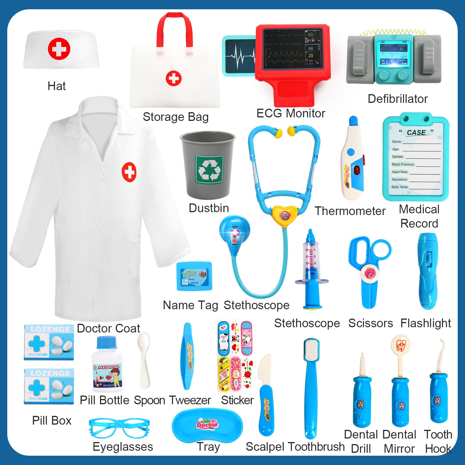 Foto 4 | Kit Médico Fajiabao Para Niños De 3 A 5 Años, Juego De Simulación Con 28 Piezas - Venta Internacional.