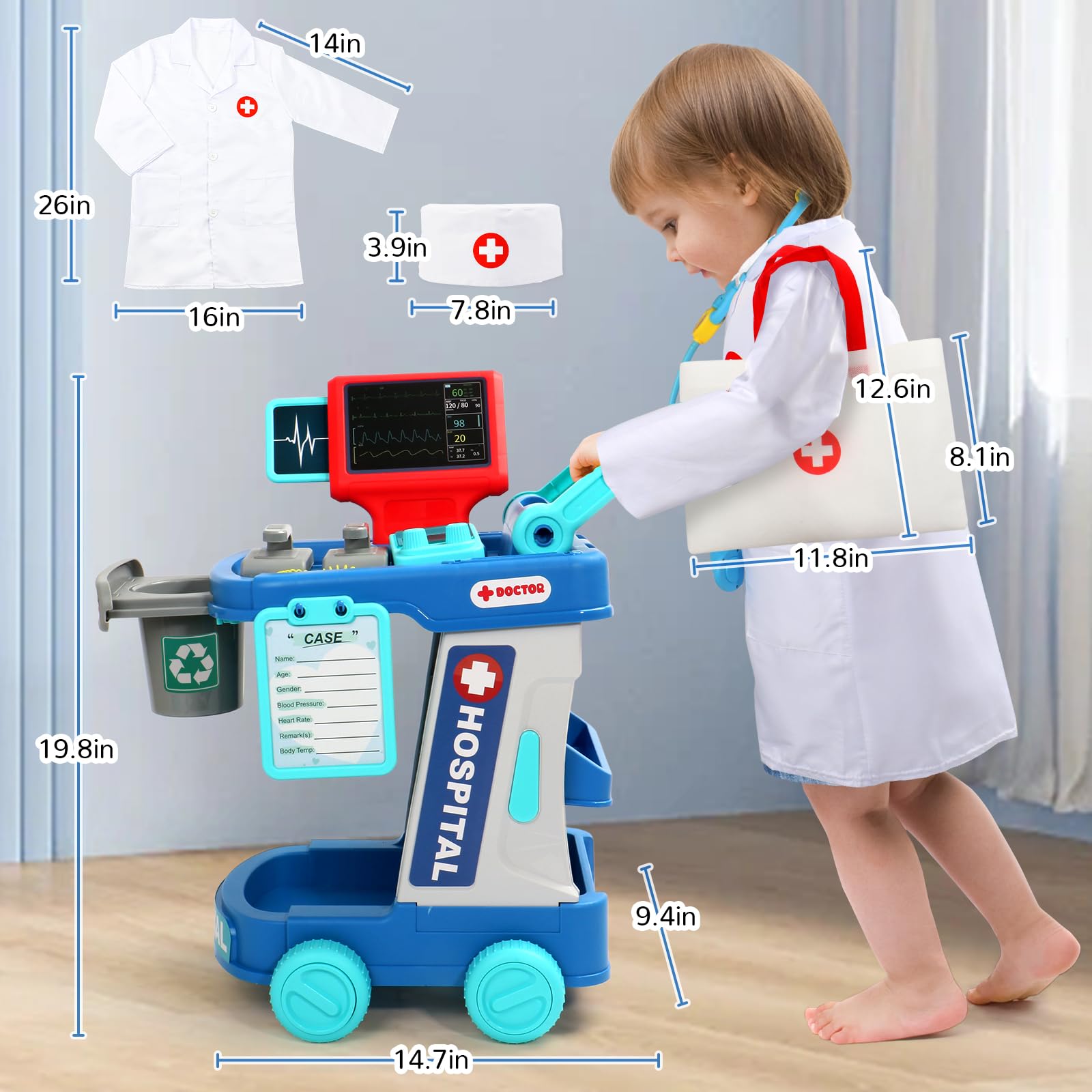 Foto 6 pulgar | Kit Médico Fajiabao Para Niños De 3 A 5 Años, Juego De Simulación Con 28 Piezas - Venta Internacional.