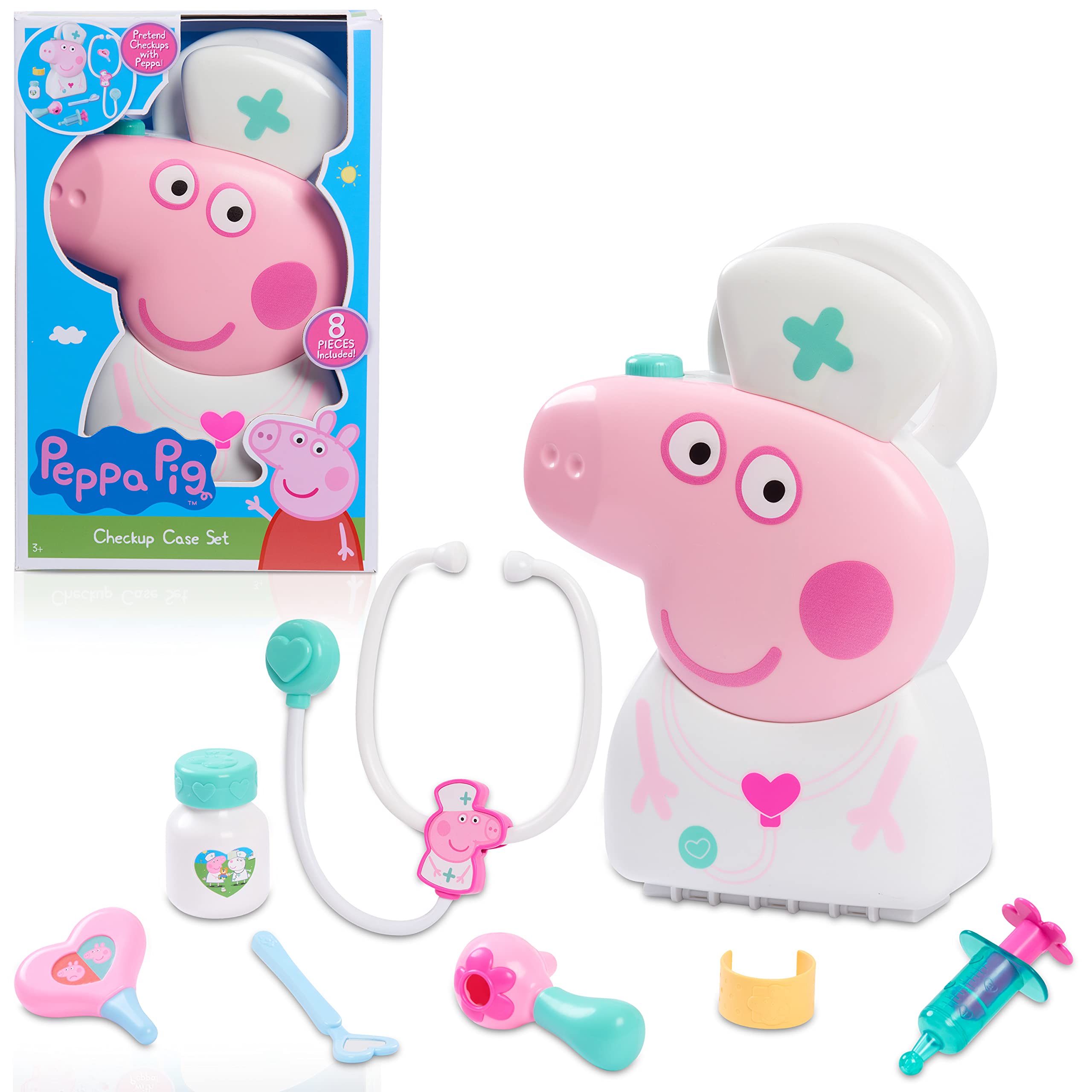 Foto 2 pulgar | Kit Médico Just Play Peppa Pig Con Estetoscopio, 8 Piezas, 3 O Más - Venta Internacional.