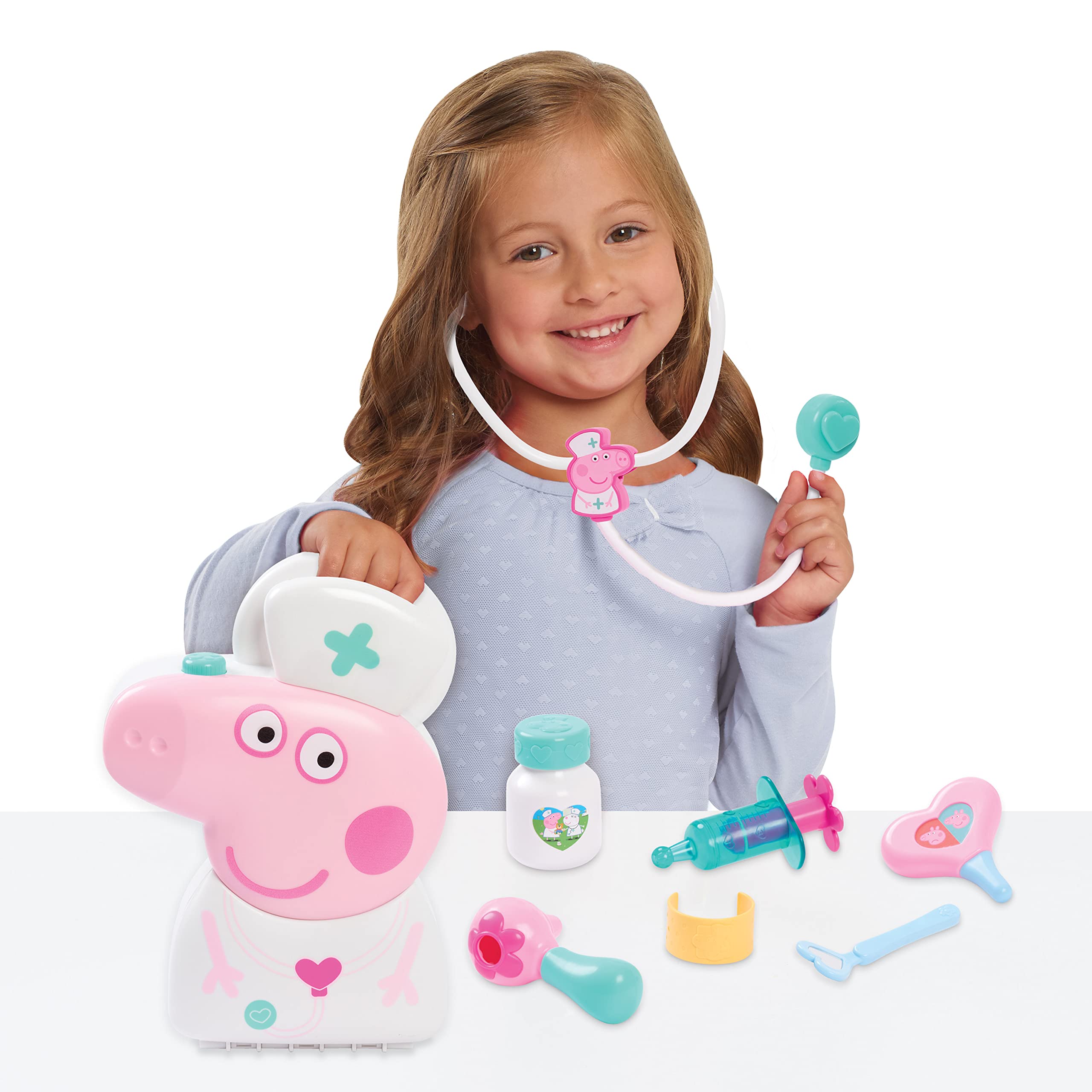 Foto 2 | Kit Médico Just Play Peppa Pig Con Estetoscopio, 8 Piezas, 3 O Más - Venta Internacional.