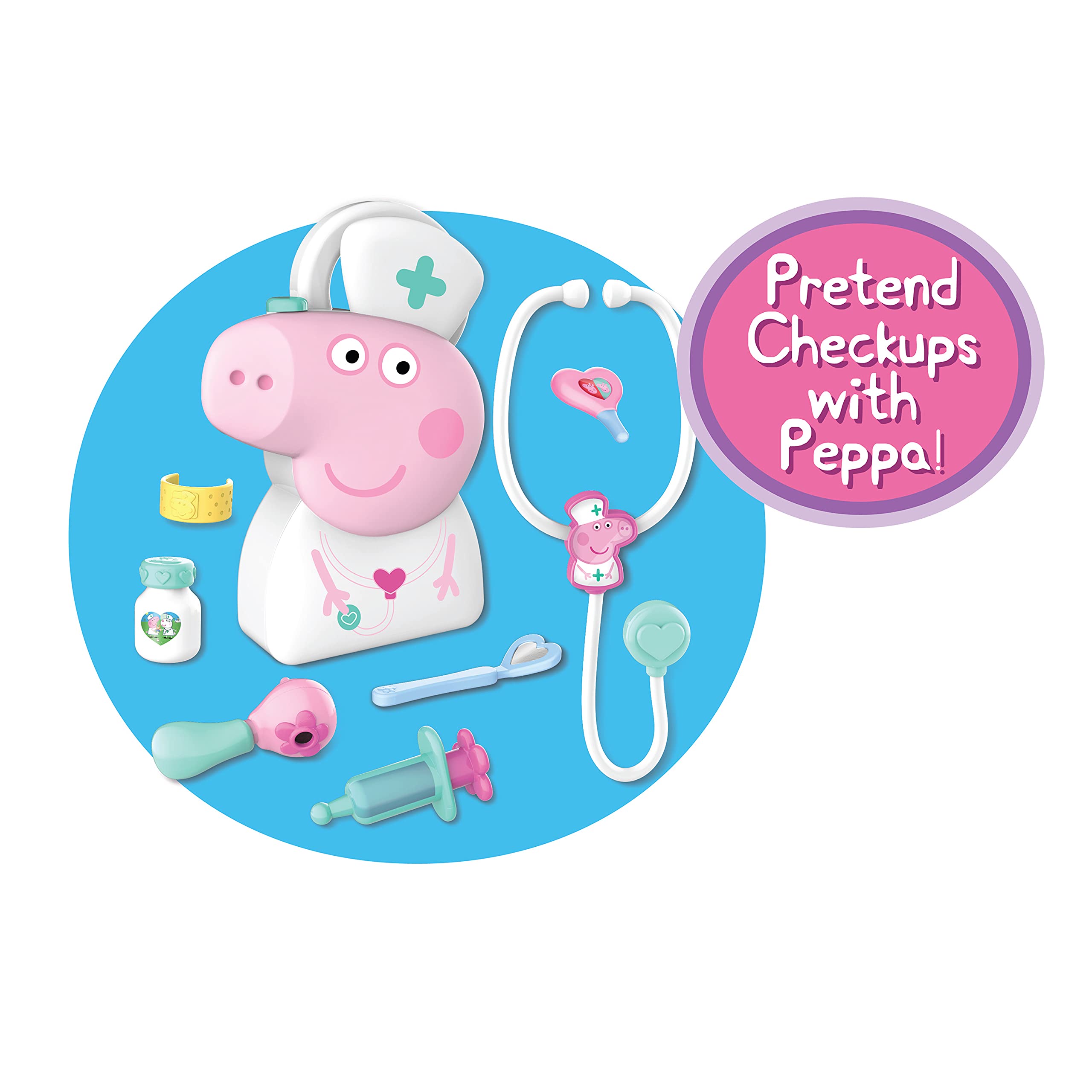 Foto 4 pulgar | Kit Médico Just Play Peppa Pig Con Estetoscopio, 8 Piezas, 3 O Más - Venta Internacional.