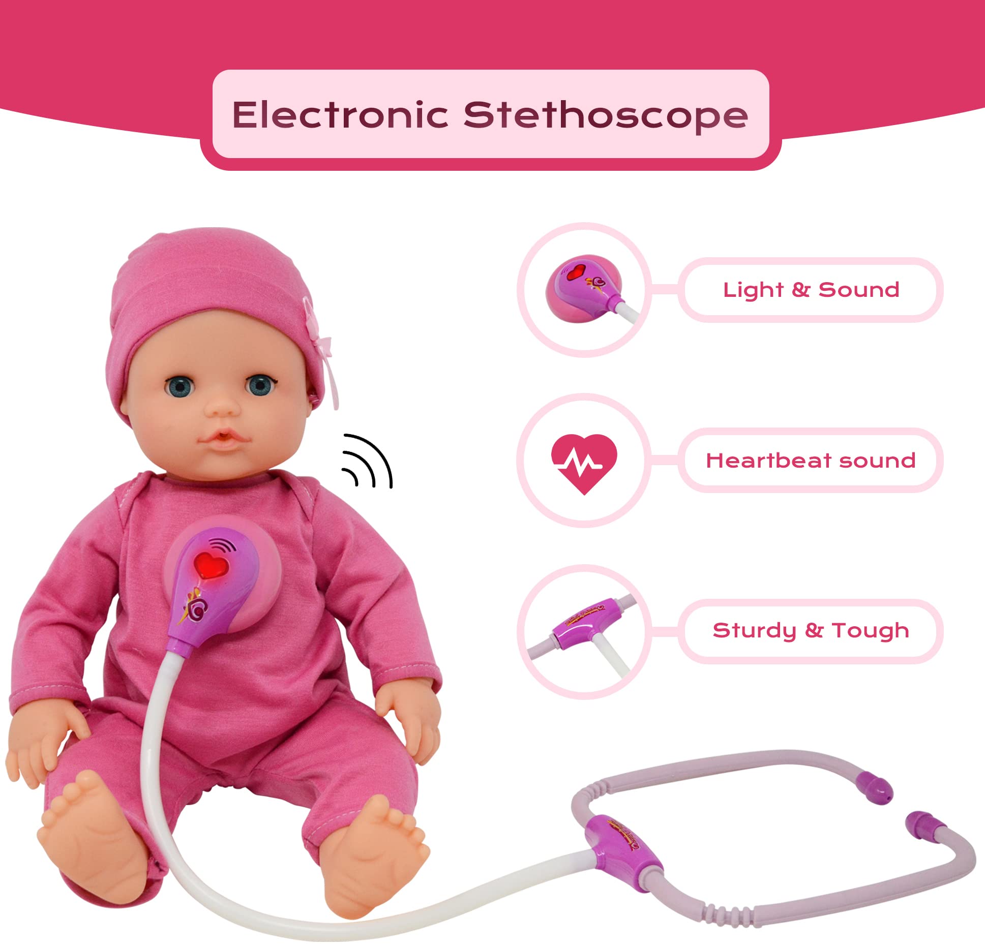 Foto 5 pulgar | Baby Doll Toy Doctor Kit The New York Doll Collection, 16 Pulgadas - Venta Internacional.