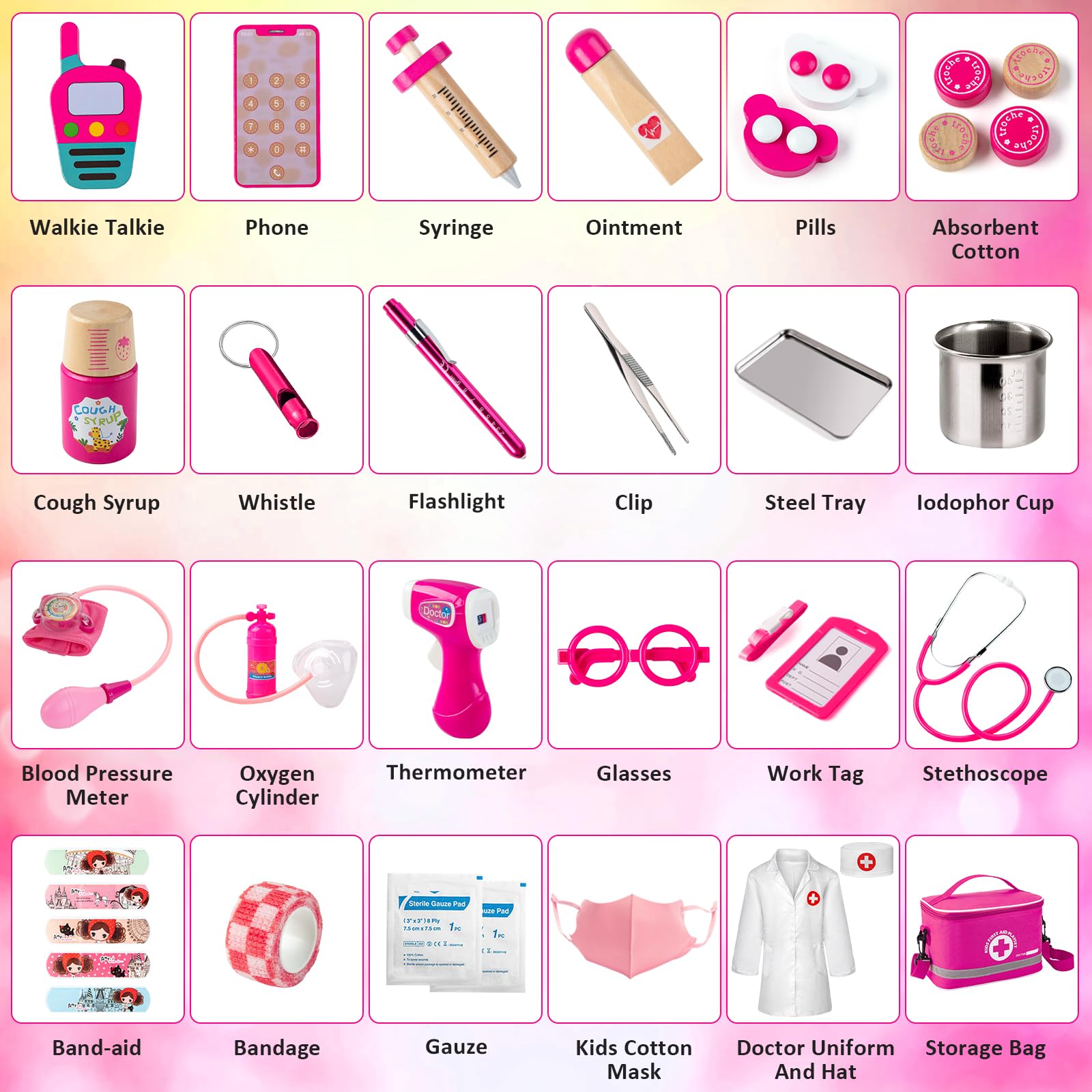 Foto 7 pulgar | Kit Médico Efo Shm Para Niños Y Niñas De 3 A 5 Años Con Estetoscopio - Venta Internacional.