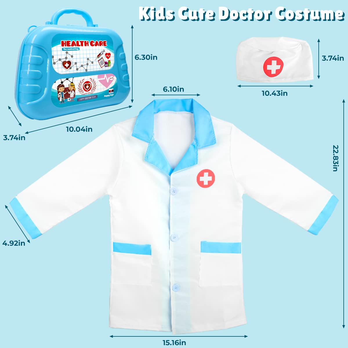 Foto 6 pulgar | Kit Meland Pretend Play De Toy Doctor Con Funda De Transporte Para Niños - Venta Internacional.