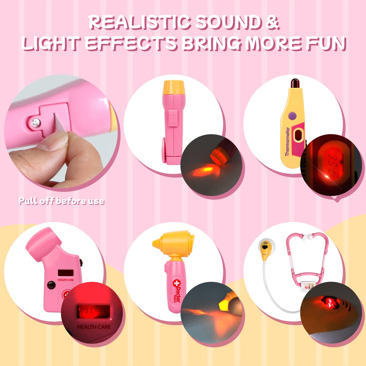 Foto 2 | Juguete Doctor Kit Meland Para Niñas Con Funda De Transporte Y Disfraz - Venta Internacional.