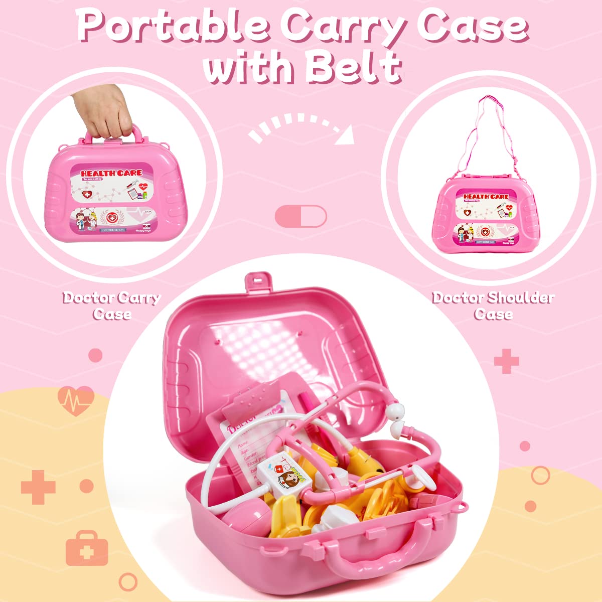 Foto 4 pulgar | Juguete Doctor Kit Meland Para Niñas Con Funda De Transporte Y Disfraz - Venta Internacional.