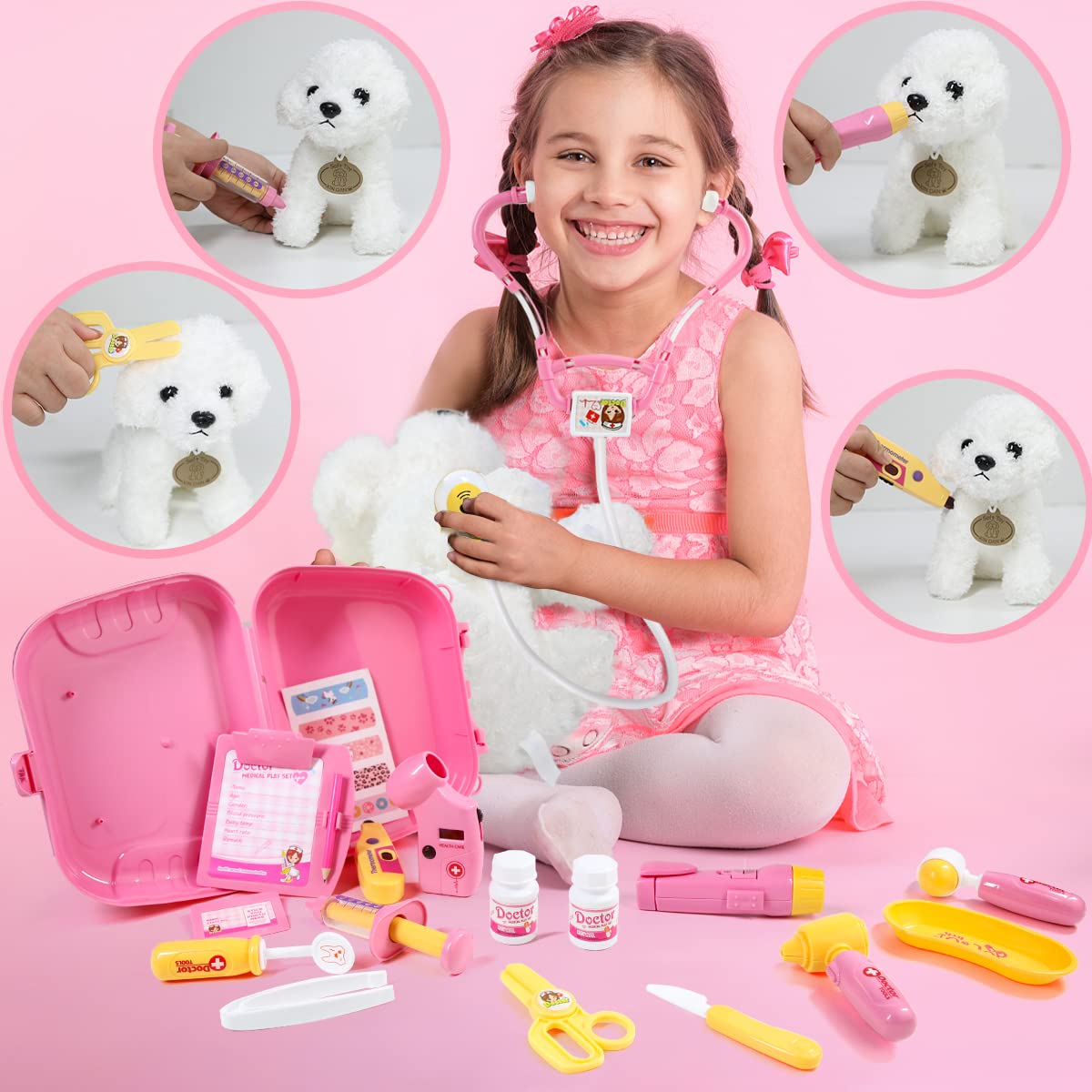 Foto 8 pulgar | Juguete Doctor Kit Meland Para Niñas Con Funda De Transporte Y Disfraz - Venta Internacional.