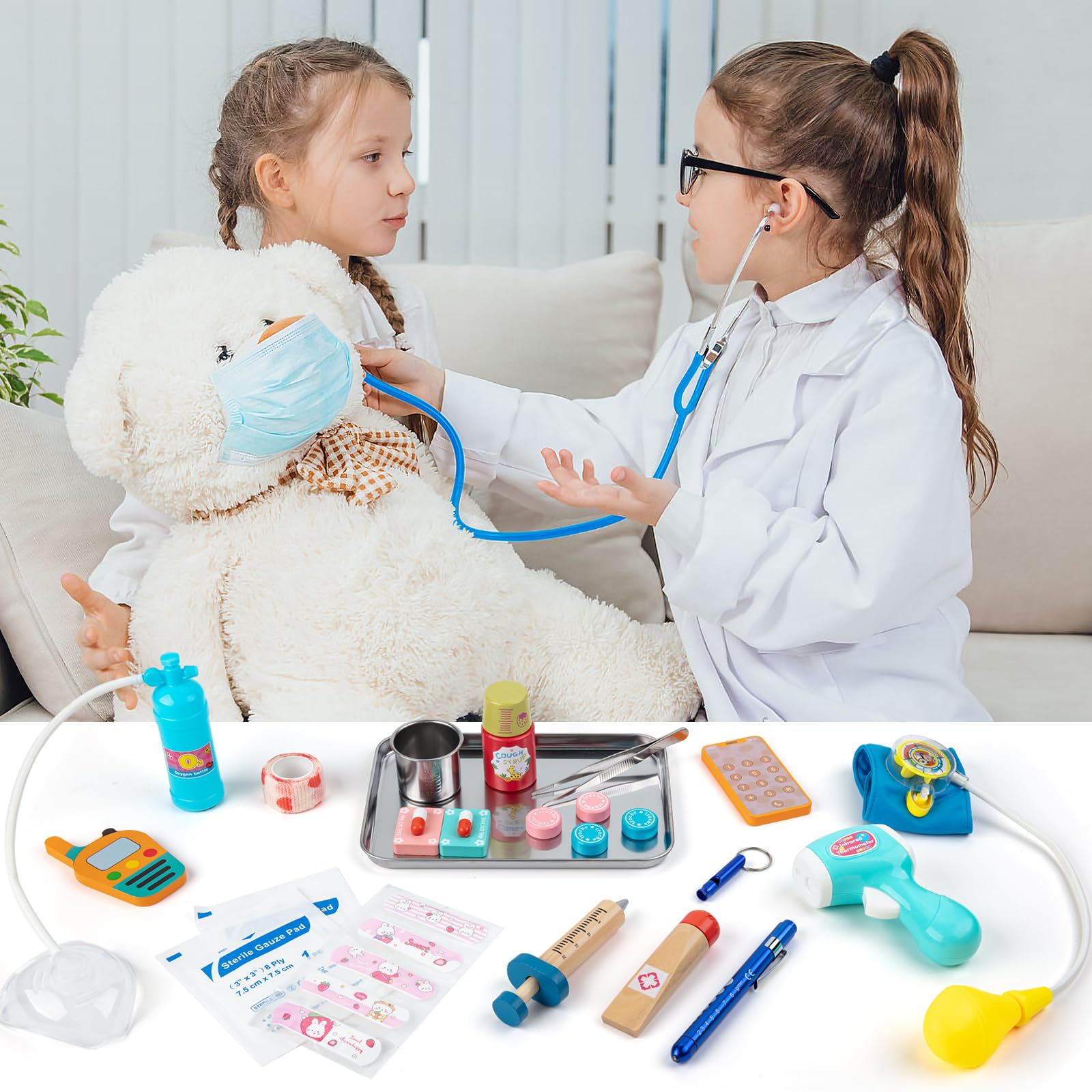 Foto 3 pulgar | Kit Médico Sundaymot Para Niños Con Bolsa Médica, 34 Unidades - Venta Internacional.