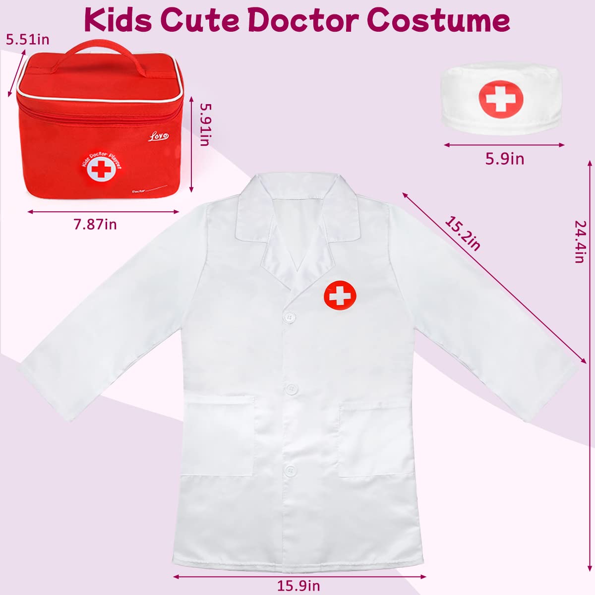 Foto 5 pulgar | Kit Toy Doctor Loyo 35 Piezas Para Niños De 3 A 6 Años Con Funda De Regalo - Venta Internacional.