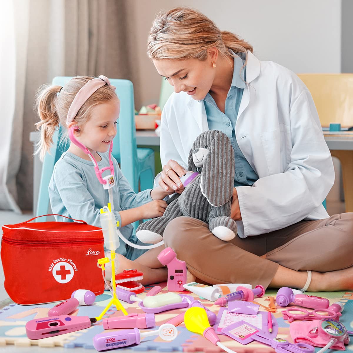 Foto 6 pulgar | Kit Toy Doctor Loyo 35 Piezas Para Niños De 3 A 6 Años Con Funda De Regalo - Venta Internacional.