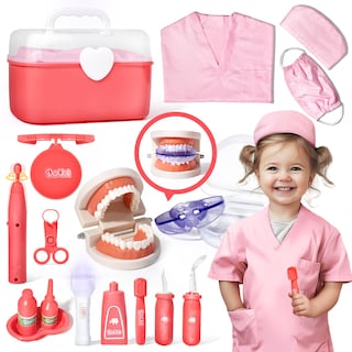 Foto 1 | Kit De Dentista Uloveme Para Niños Con Dientes Simulados Y Disfraz - Venta Internacional.