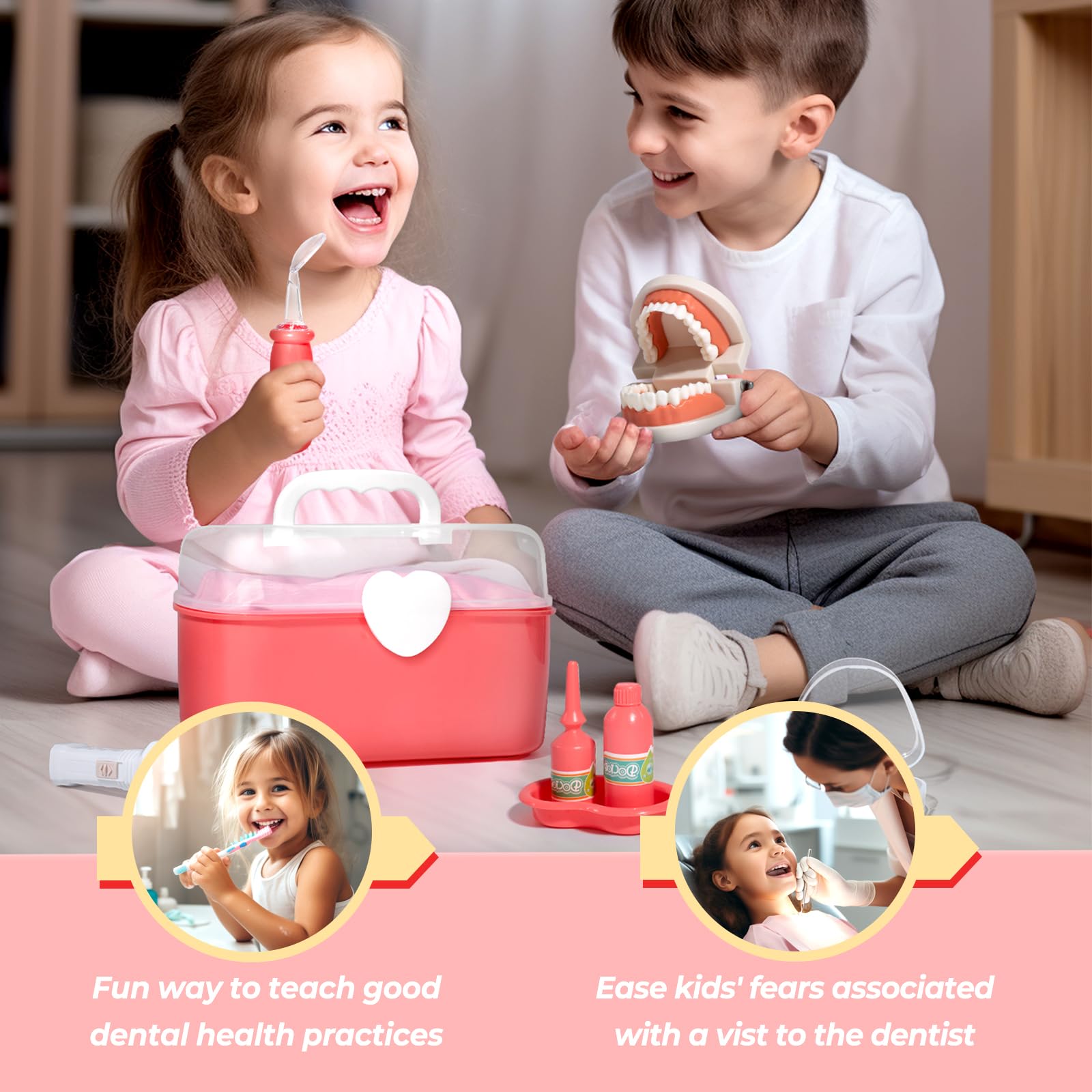Foto 3 pulgar | Kit De Dentista Uloveme Para Niños Con Dientes Simulados Y Disfraz - Venta Internacional.