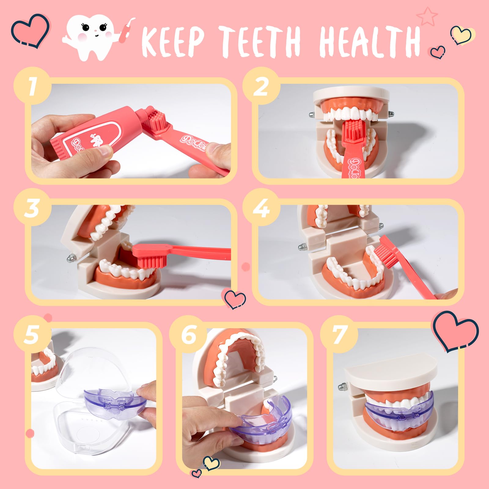 Foto 5 pulgar | Kit De Dentista Uloveme Para Niños Con Dientes Simulados Y Disfraz - Venta Internacional.