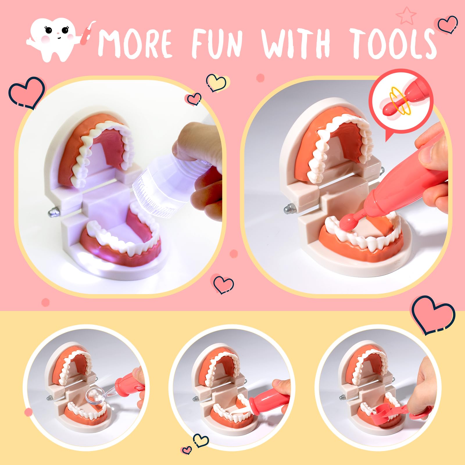 Foto 6 pulgar | Kit De Dentista Uloveme Para Niños Con Dientes Simulados Y Disfraz - Venta Internacional.