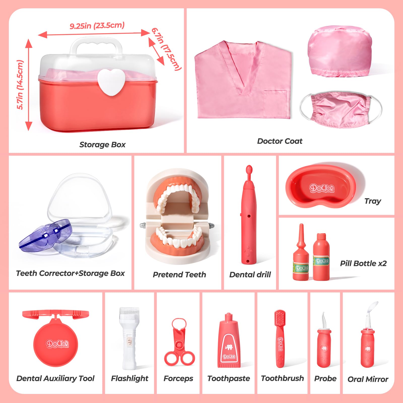 Foto 8 pulgar | Kit De Dentista Uloveme Para Niños Con Dientes Simulados Y Disfraz - Venta Internacional.