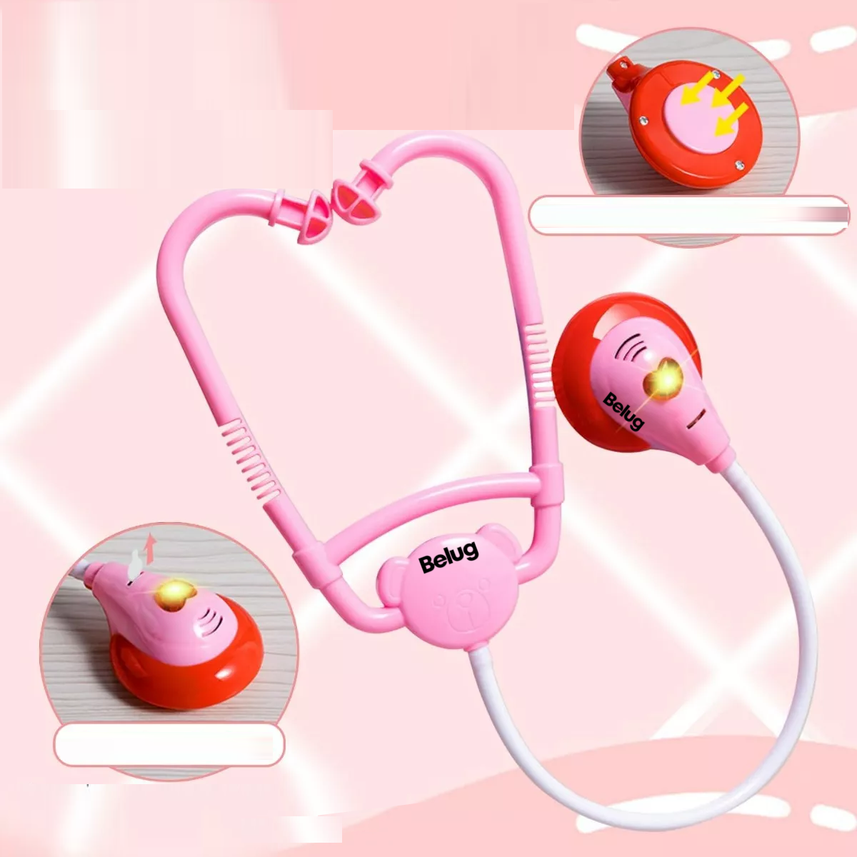 Foto 4 pulgar | Kit De Juguetes De Doctor Para Niños, 70 Piezas, Belug Rosa