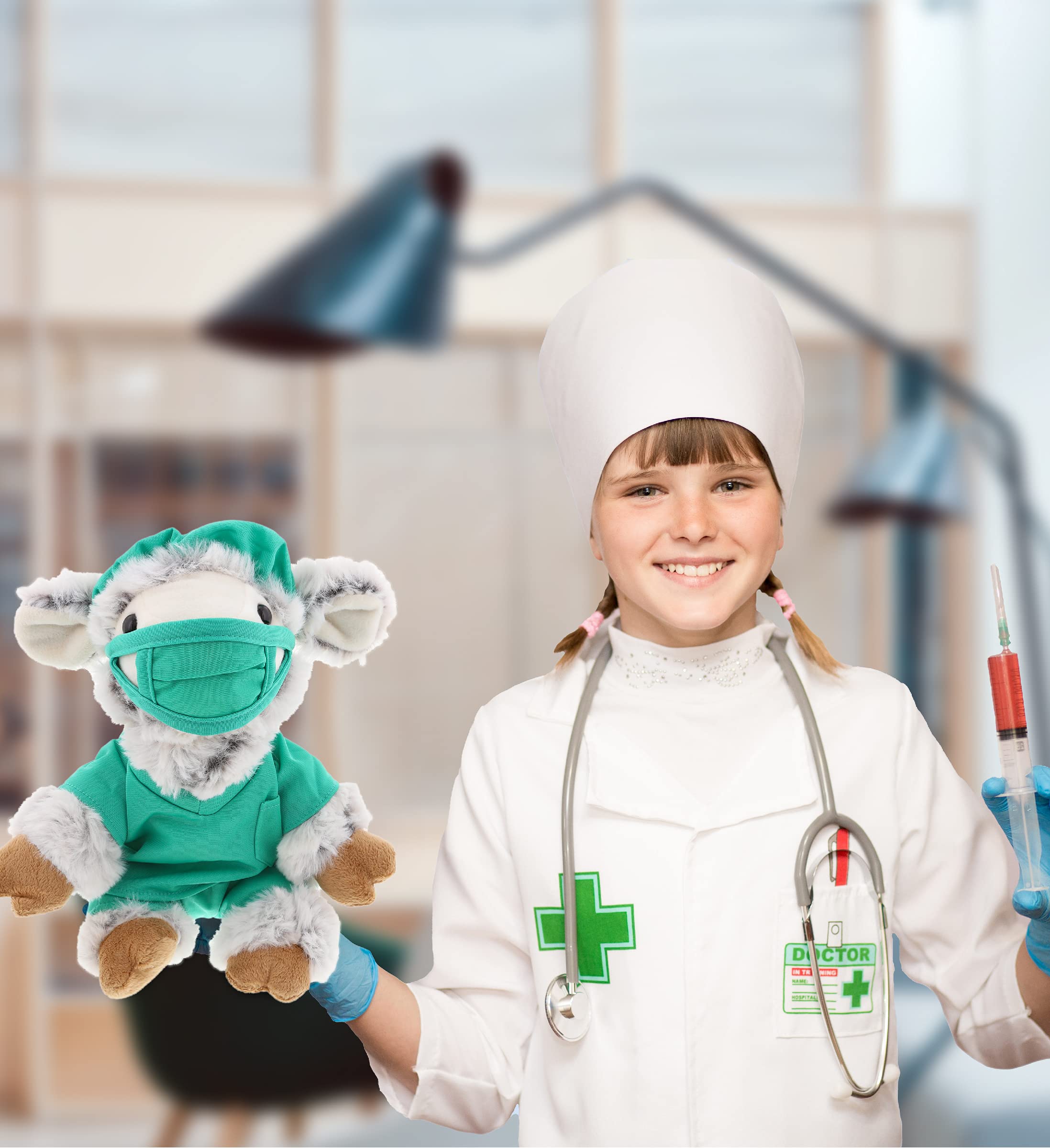 Foto 5 | Set De Disfraz Dollibu Doctor Para Peluche De Osito De Peluche - Venta Internacional.