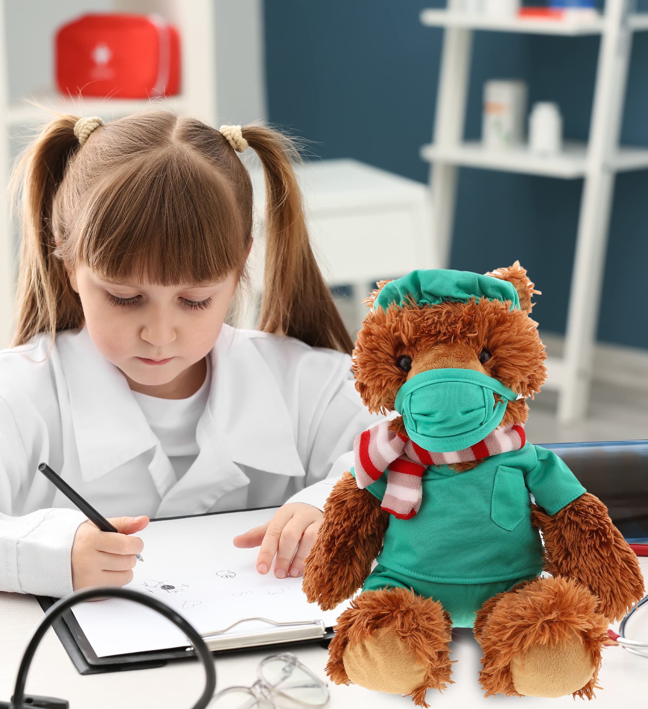 Foto 7 | Set De Disfraz Dollibu Doctor Para Peluche De Osito De Peluche - Venta Internacional.