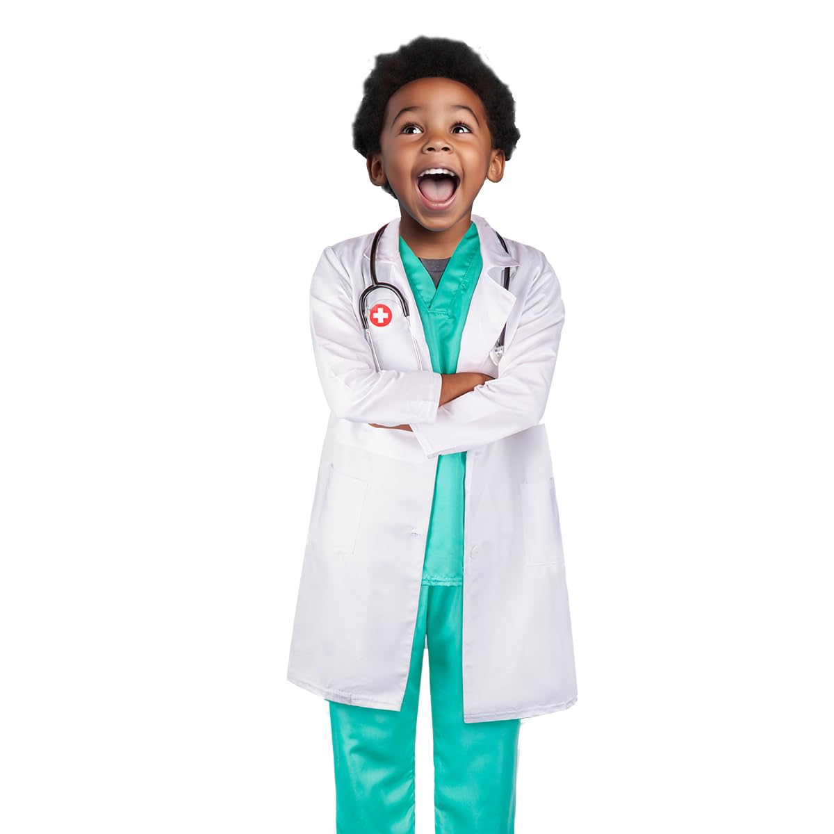 Foto 6 pulgar | Disfraz De Médico Meland Para Niños, Bata De Laboratorio Y Bolsa De Transporte - Venta Internacional.