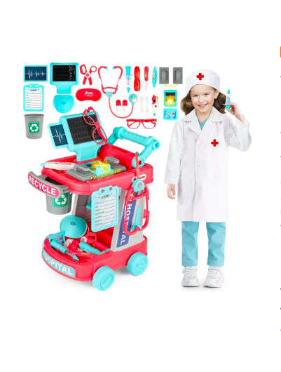 Foto 2 pulgar | Juego De Juguetes Xtellar Médicos Rol Para Niños Con Ropa Y Bateria